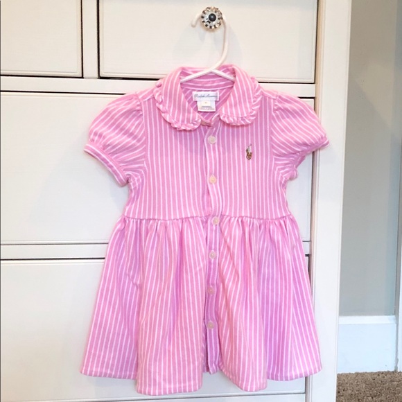 Ralph Lauren Other - 🎉HP🎉 Ralph Lauren Stripe Shirt Dress, 9 Months
